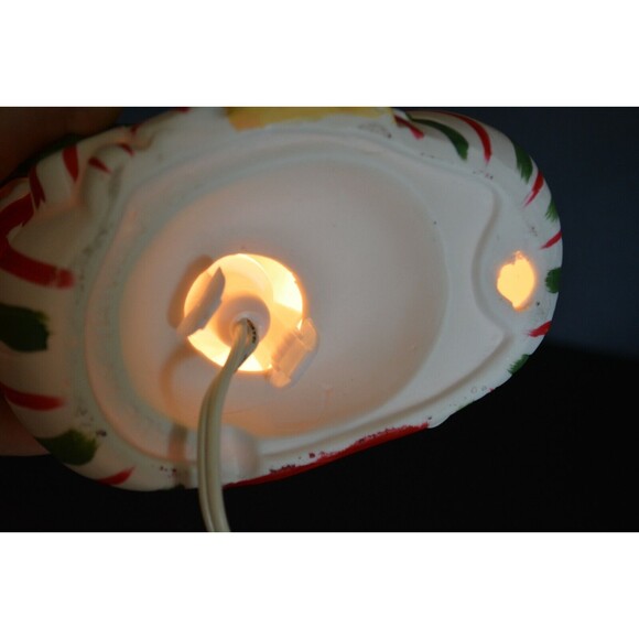 Vintage Christmas Around the World Stocking Teddy Bear Night Light Lamp Ceramic - Picture 11 of 12